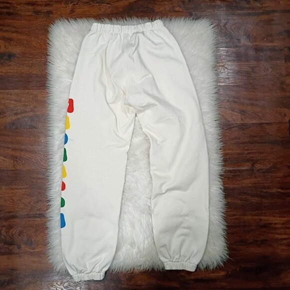 Madhappy Off White Sweatpants XS With Colorful Logo Elastic Waistband - Picture 6 of 10